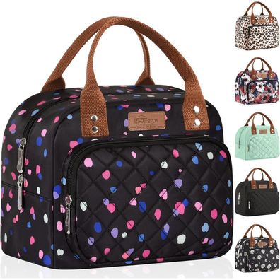 Isolierte Lunchtasche Kühltasche Lunchbox Behälter Bunte Punkte