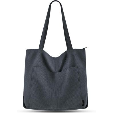 Damen Handtasche Tote Bag Shopper Groß Umhängetasche Cord Beuteltasche für