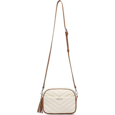 Umhängetasche Damen Crossbody Handtasche Quaste Gold Beige Braun