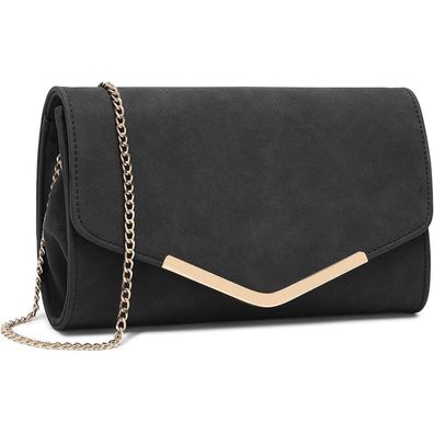 Miss Lulu Clutch Schwarz Kettentasche Damen