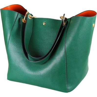 Damen Henkeltasche Leder Groß Kapazität Shopper Handtasche Umhängetasche