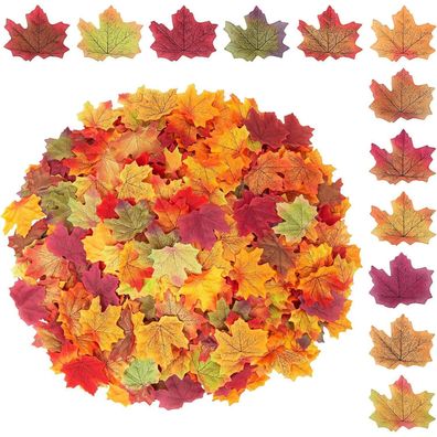 2er Künstliche Herbstblätter Girlande 4 Haken Halloween Deko 175cm