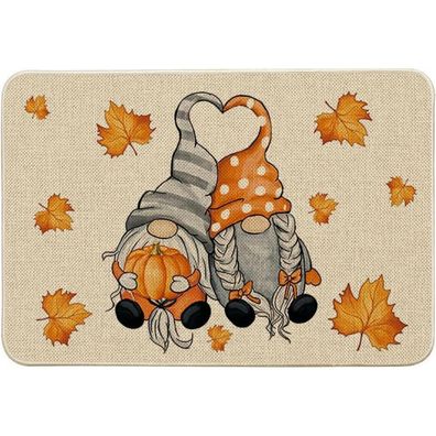Artoid Herbst Gnom Fußmatte Ahornblätter Kürbisse 40x60 cm