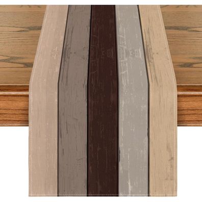 Brauner antiker Holz-Herbst-Tischläufer 40x240 cm für Küche und Party