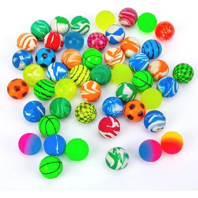 50 Stück 25mm Flummis Kindergeburtstag Party Geschenke Mehrfarbig