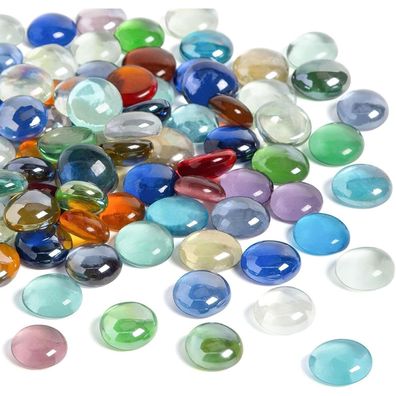 900g Glasnuggets bunt 15-20mm Deko Mosaiksteine Aquarium Garten Vasen Tisch
