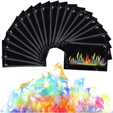 Buntes Feuerpulver 10g x 20 Magic Fire Set für Halloween Weihnachten