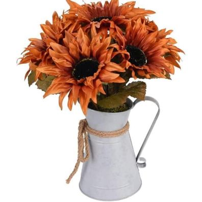 colorspec Kunstblumen Herbst 7 Künstliche Herbstblumen in Metalltopf