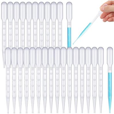 100x 3ML Kunststoff Transferpipetten Einweg Trinkpipette Kinder Plastik