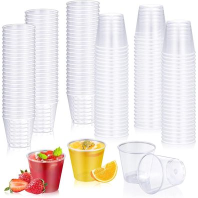 150 Stück Schnapsgläser Plastik Shotgläser 30ml wiederverwendbar Bankett Party