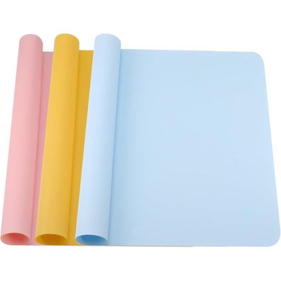 3er Set Silikonmatte 40x30cm Bastelunterlage Antihafte Rutschfeste Tischmatte