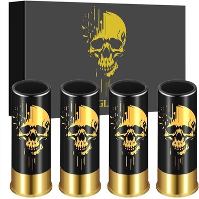 Totenkopf Schnapsgläser Kunststoff Geschenkbox Gothic Hochzeit Party 12 GA