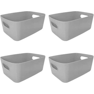 Küchenboxen Set 4er Aufbewahrungsboxen 25x17x10 cm Kunststoff Körbe