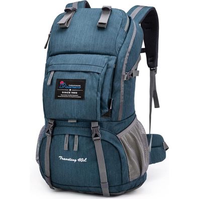 Wanderrucksack 40L Outdoor Trekkingrucksack Backpacker Camping Rucksack Azurblau