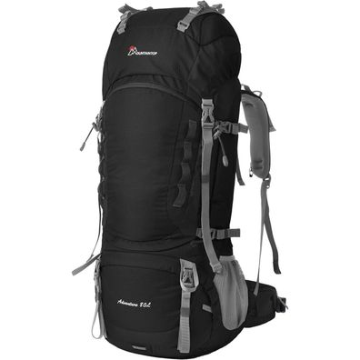Trekkingrucksack 80L Wanderrucksack Herren Damen Outdoor Camping Schwarz