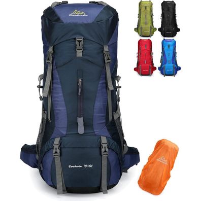 70L Campingrucksack Trekkingrucksack Wanderrucksack Reiserucksack Blau