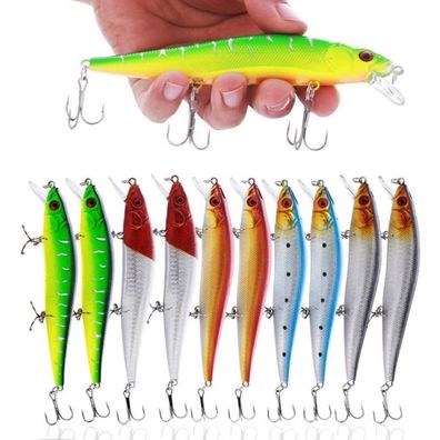 Minnow Crankbait 100 Stück Barsch Forelle Angeln Köder Swimbait Trout lure