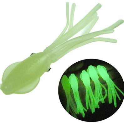 Thkfish Gummifisch Leuchtend Octopus Köder Süß- Salzwasser 7,5cm 15Stk