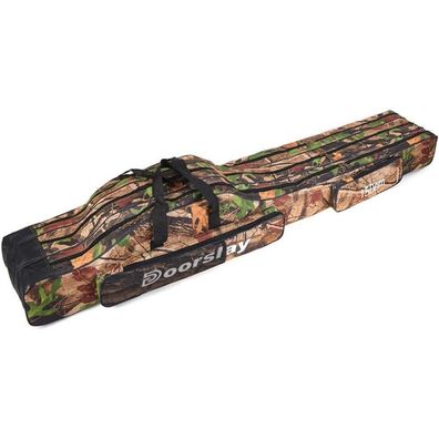 Doorslay 3-lagige Angeltasche Tragbar Faltbar Rutentasche 150cm Camouflage