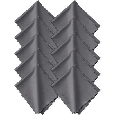 10-teiliges Mikrofaser Reinigungstuch Set 15x18cm für Kamera Objektiv Brille