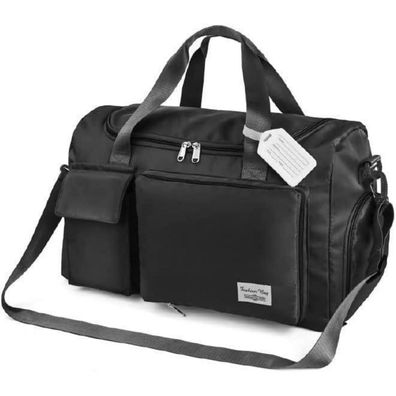 35L Faltbare Reisetasche Gepäcktasche Weekender Wasserdicht Schwarz
