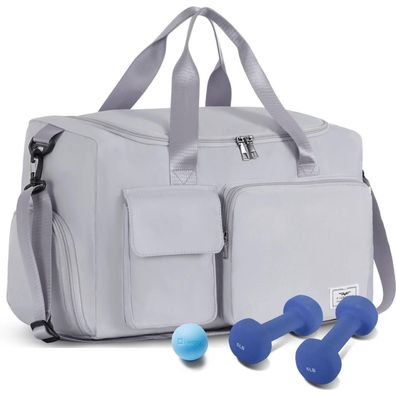 35L Damen Sporttasche Faltbare Reisetasche Weekender mit Schuh- und Nassfach