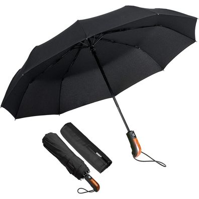 Regenschirm Damen Herren Sturmfest Windsicher XL Automatik 140 km/h 10 Edelstahl