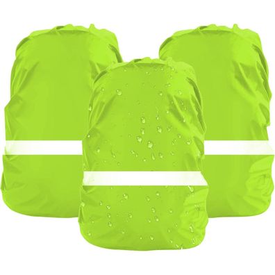 ElevaPulse 3 Stück Rucksack Regenschutz 18-25l wasserdichte Hülle Reflektoren