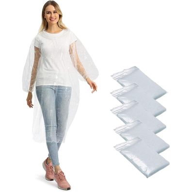 Regenponcho Transparent Wasserdicht Regenschutz 5/10/20 Stück