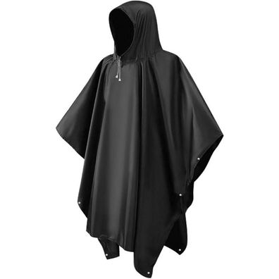 Regenponcho Wasserdicht Unisex Kapuze Eva Camping Fahrrad Outdoor