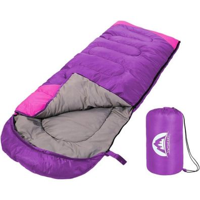 Schlafsack für 3-4 Jahreszeiten warmes kühles Wetter, leicht - Violett