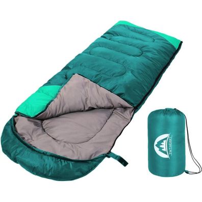 Swtmerry Schlafsack 3-4 Jahreszeiten warm leicht Camping Wandern in Smaragdgrün