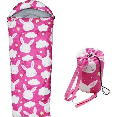 Kinder Camping Schlafsack 3 Jahreszeiten Tragetasche Wandern Outdoor Warm Kühles