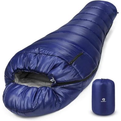 Bessport Mumienschlafsack -10 ? 15 ? 4 Jahreszeiten Schlafsack Blau
