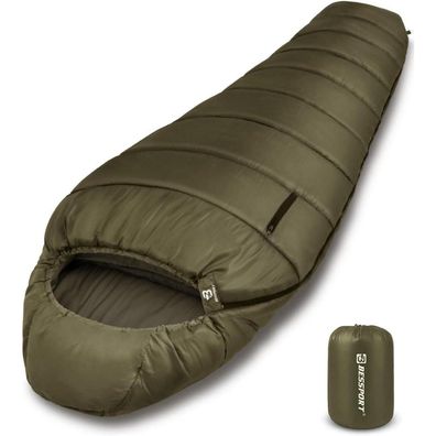 Schlafsack Mumienschlafsack -10 bis 15 ? 4 Jahreszeiten Camping Outdoor 0°C Grün