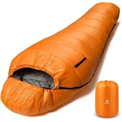 Bessport Schlafsack -10 ? - 15 ? 4 Jahreszeiten Winter Mumienschlafsack Orange