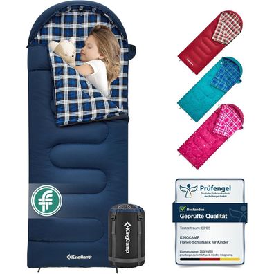 Kinderschlafsack Winter 3-4 Jahreszeiten Camping Trekking 170x70cm 7°C 1.4KG