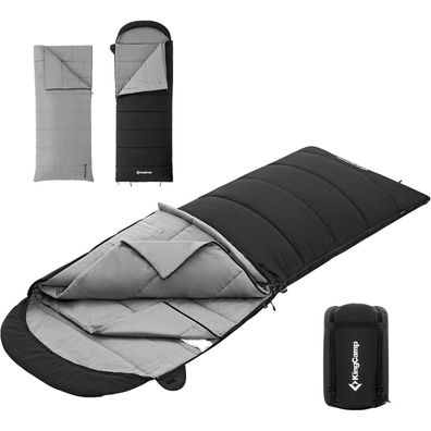 KingCamp XXL 3-in-1 Flanellschlafsack Outdoor Winter Warm 4 Jahreszeiten