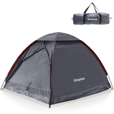 KingCamp Ultraleicht Camping Zelt Mondome II 2 Personen Wasserdicht Kompakt Grau