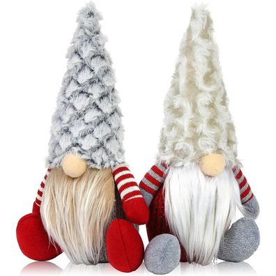 Weihnachtszwerg Plüschpuppe sitzend Dekoration 25cm x 16cm