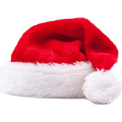 ZEACCT Nikolausmütze Plüsch Weihnachtsmann Mütze Rot Weihnachtsfeier Hut Kinder