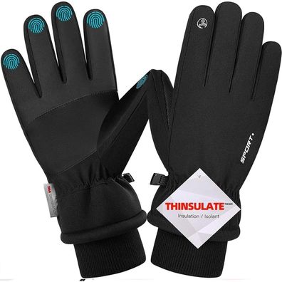Songwin Wasserdichte Winterhandschuhe Thinsulate Touchscreen XL