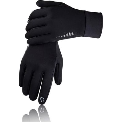 SIMARI Winter Thermo-Handschuhe Touchscreen Anti-Rutsch Winddicht Schwarz