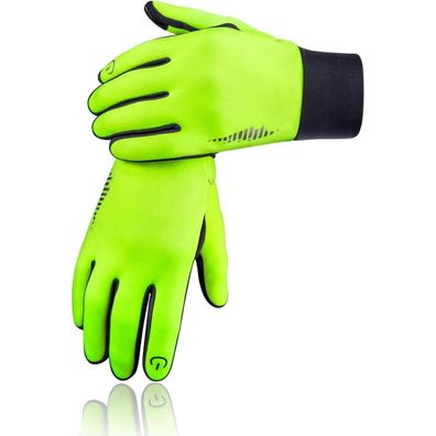 SIMARI Winter Thermo-Handschuhe Touchscreen Anti-Rutsch Winddicht SMRG102-Lime L