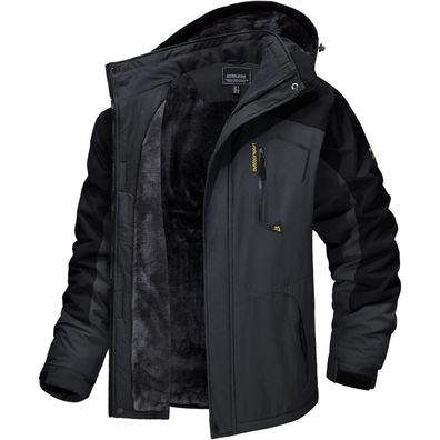 Herren Winter Skijacke Fleece Gefüttert Softshelljacke Atmungsaktiv Wasserdicht