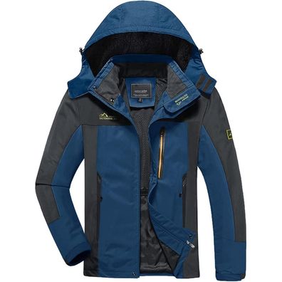Herren Softshelljacke Wasserabweisend Outdoorjacke Trekking Wandern Blau