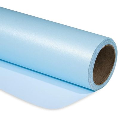 Ruspepa Blaues Geschenkpapier - Perlmutt Glanzpapier - 43.2cm x 10m