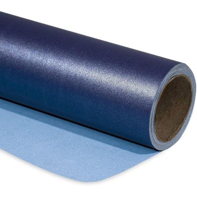 Marineblaues Mattes Geschenkpapier Minirolle Einfarbig Perlmutt Glanzpapier