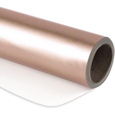 Rose Gold Metallic Geschenkpapier - Mini Rolle - Einfarbiges Mattes Papier 44cm