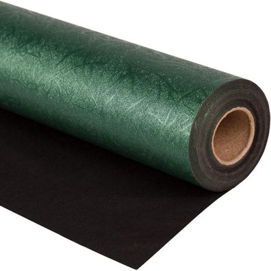 Geschenkpapierrolle Grün Schwarz Wendbar Geburtstag Hochzeit 43,2cm 5m